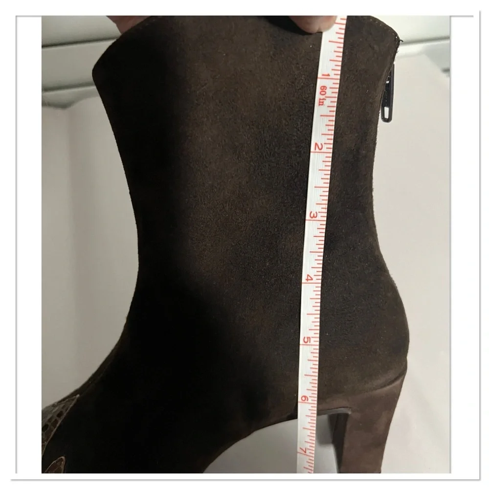 Pedro Miralles Harris Prestige Suede Square Toe Vintage Booties Sz EU35C/US 5